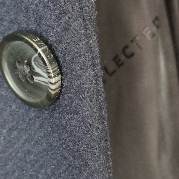 Beautiful Wool Coat Dark Sapphire Color (Navy) - European Medium - Picture 4 of 16